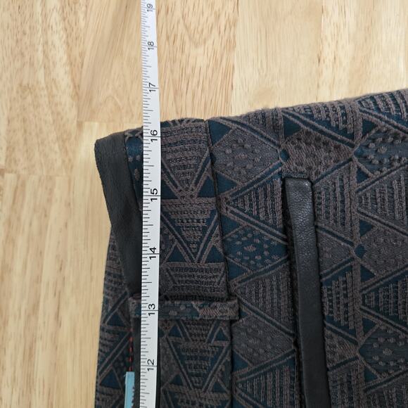 Cartonnier Charlie Ankle Pants Womens 8 Gray Blue Pattern Slim Fit Zipper Hem - Picture 6 of 11